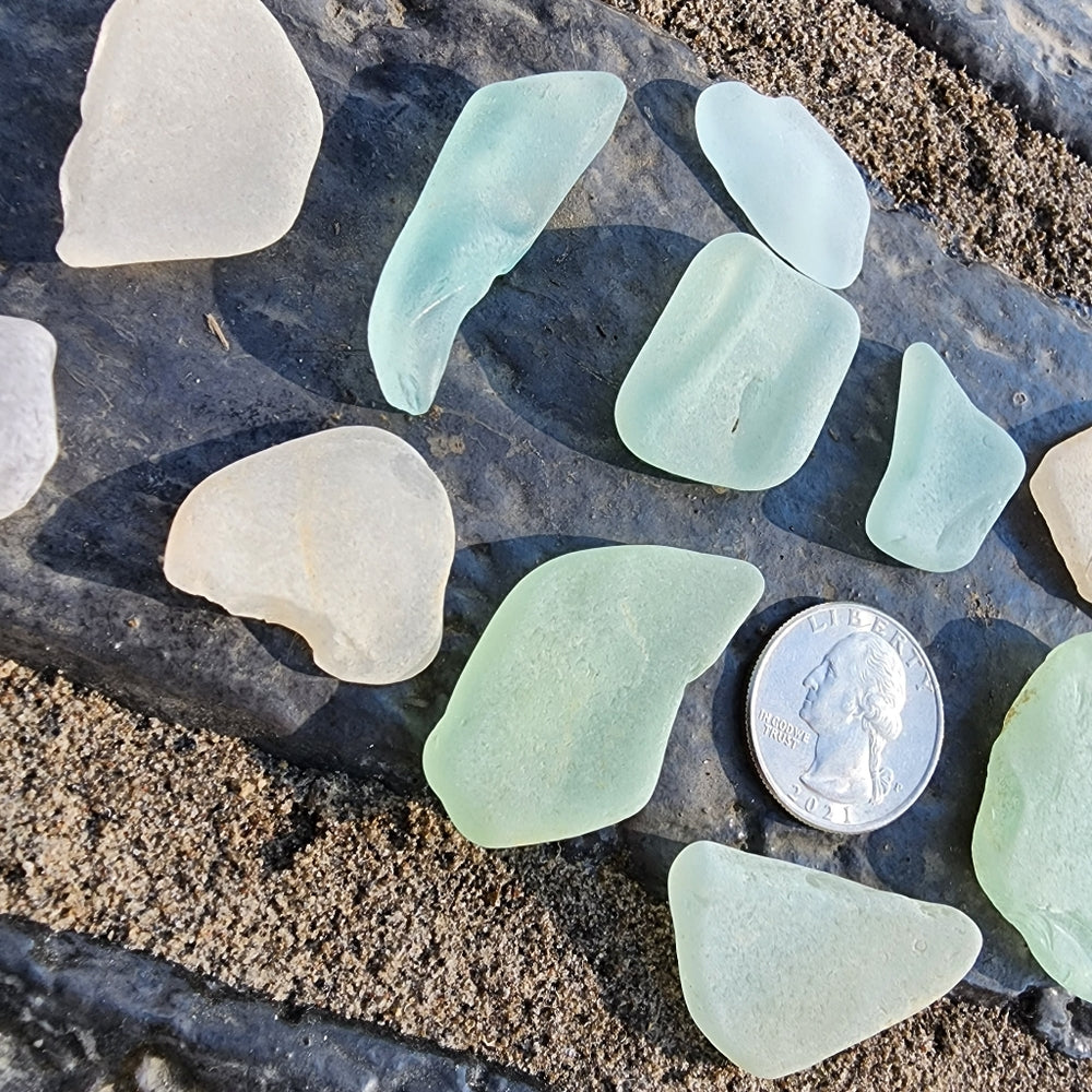 Genuine Lake Erie Sea Beach Glass rare big pieces collecting jewelry or crafts