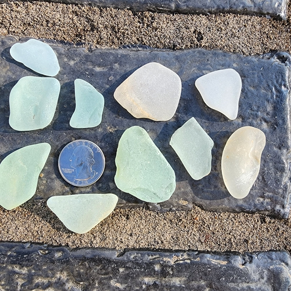 Genuine Lake Erie Sea Beach Glass rare big pieces collecting jewelry or crafts