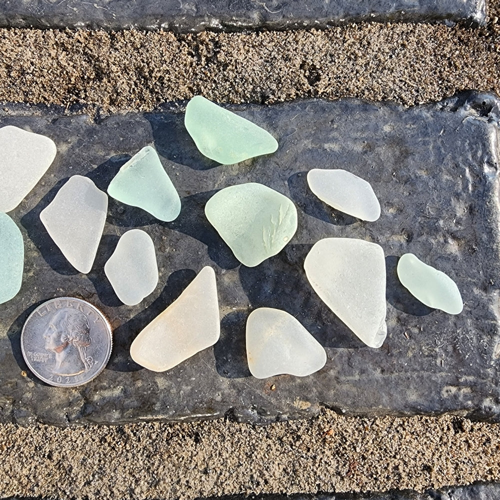 Genuin Lake Erie Beach sea glass rare large pieces for jewelry or crafts