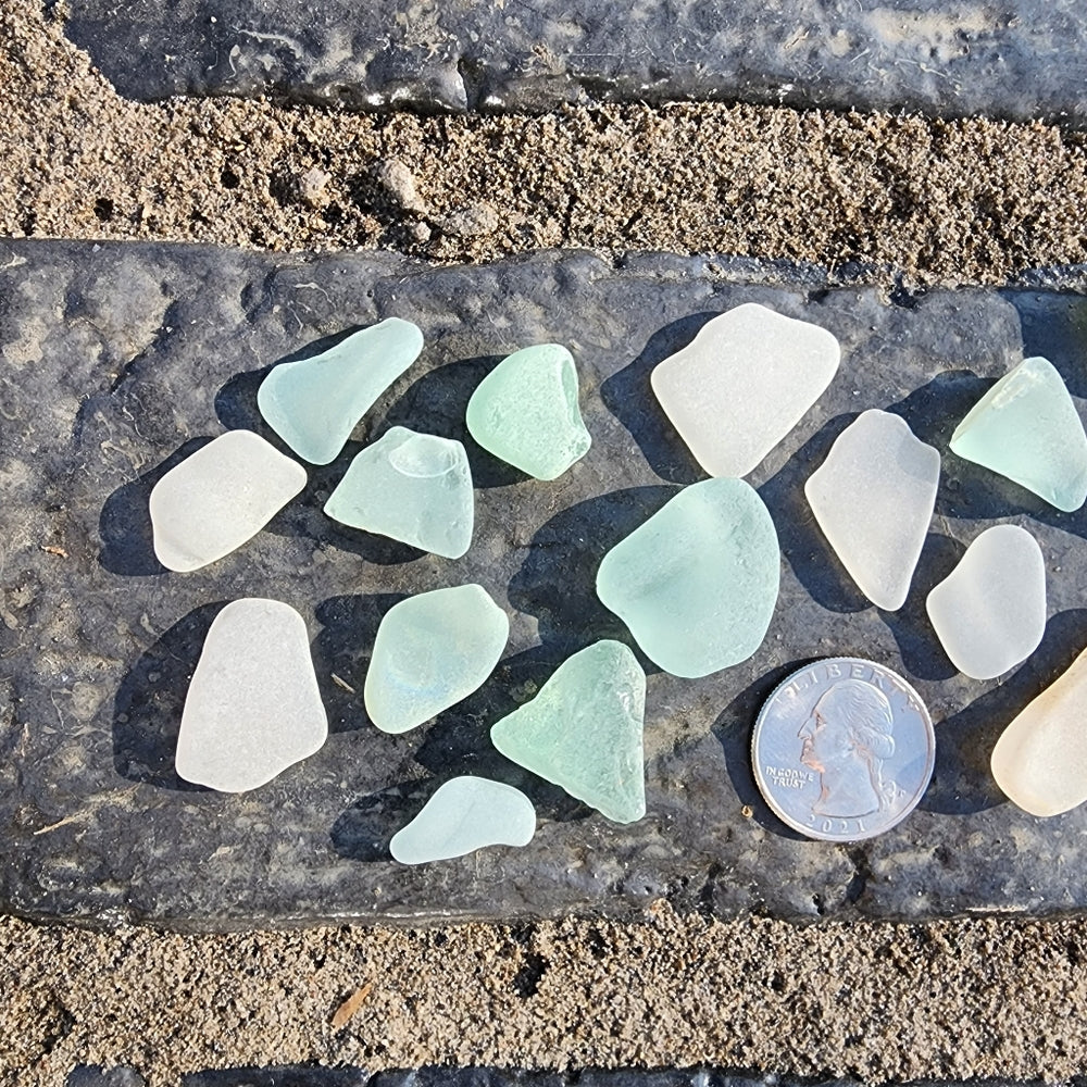 Genuin Lake Erie Beach sea glass rare large pieces for jewelry or crafts
