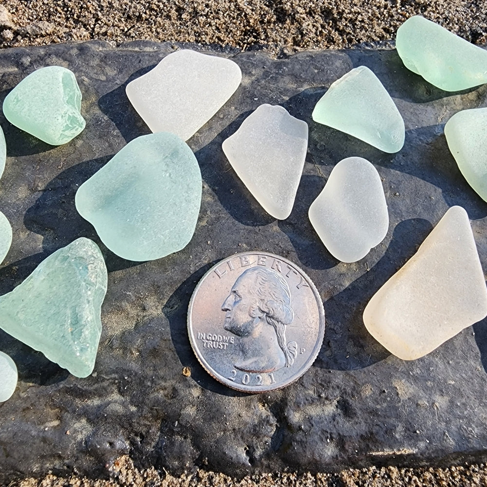 Genuin Lake Erie Beach sea glass rare large pieces for jewelry or crafts
