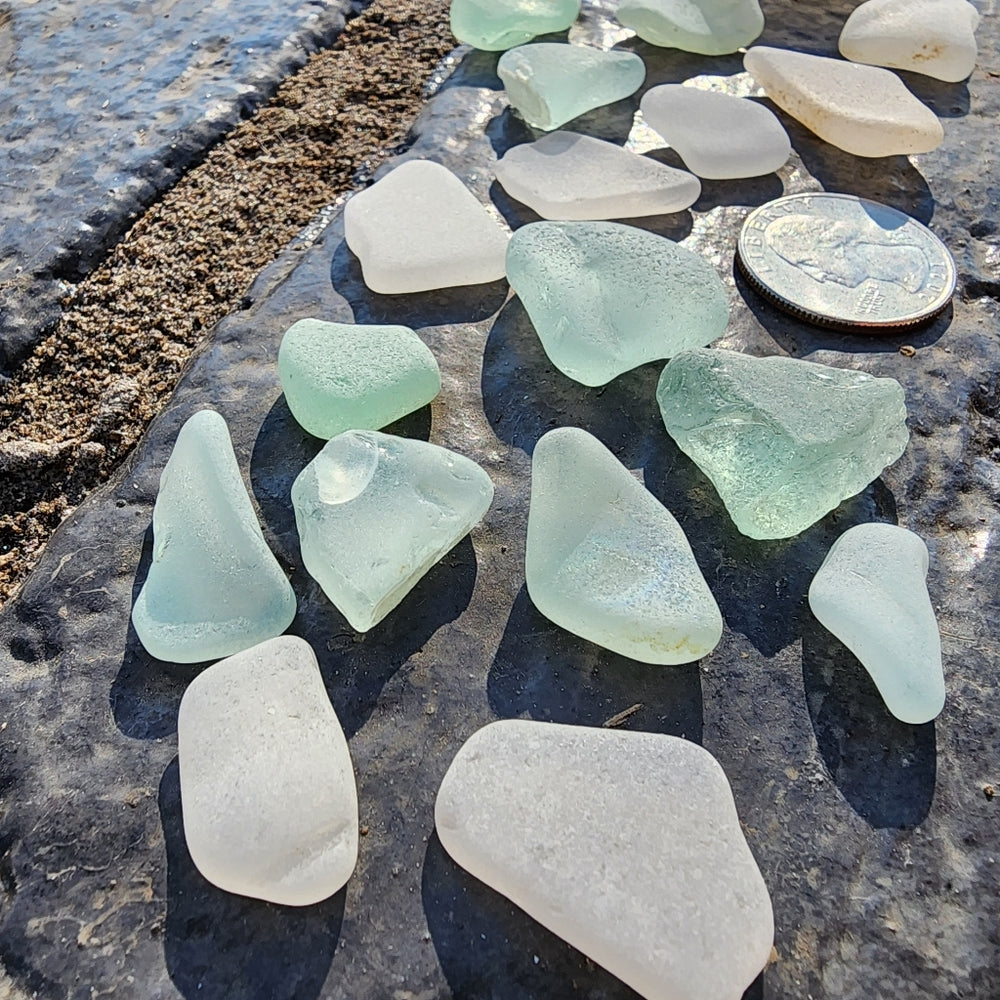 Genuin Lake Erie Beach sea glass rare large pieces for jewelry or crafts