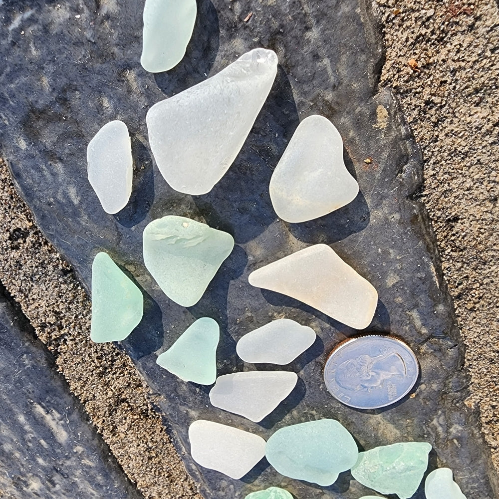 Genuin Lake Erie Beach sea glass rare large pieces for jewelry or crafts
