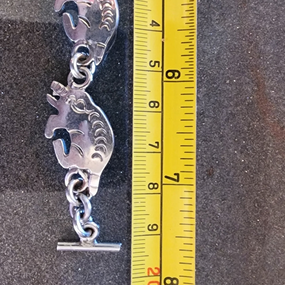 Mexican sterling silver vintage Pig or anteater bracelet great quality