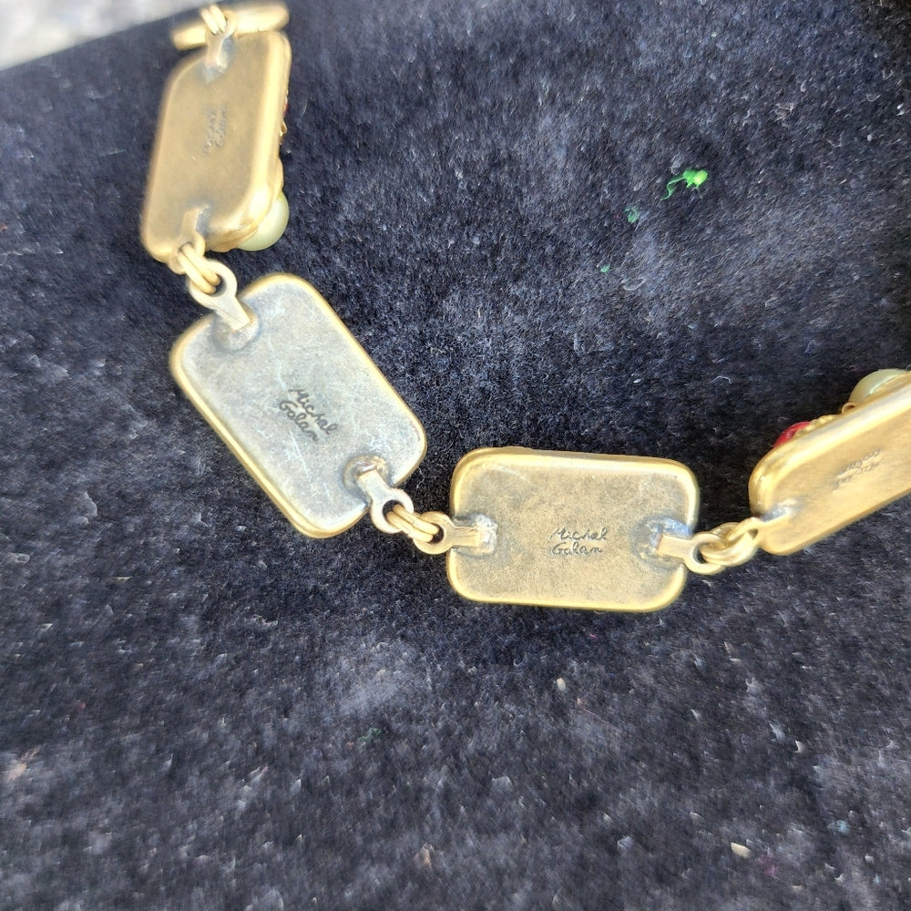 Designer Michal Golan vintage faux pearl bracelet costume jewelry