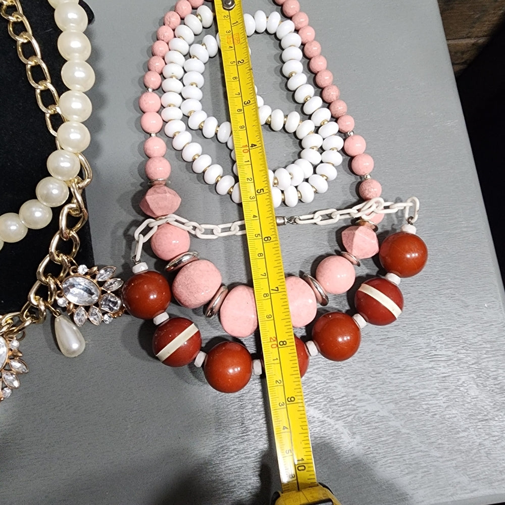 Lot of Fashion costume jewelry chunky necklaces vintage inspired