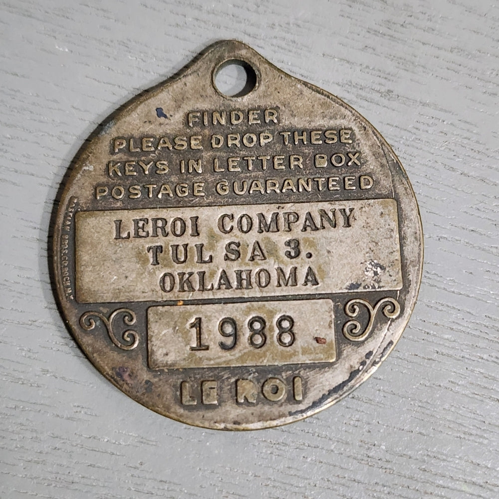 LE ROI Leroi key watch fob with lion and machine antique the king