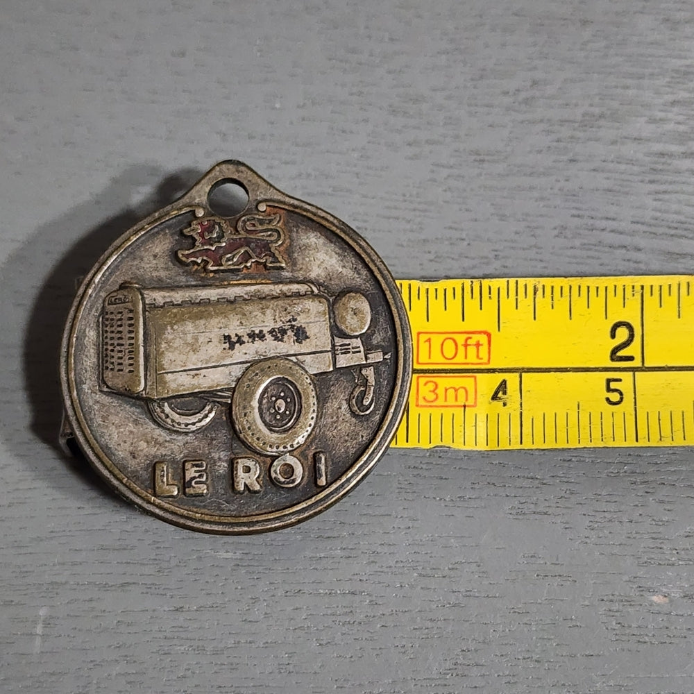 LE ROI Leroi key watch fob with lion and machine antique the king