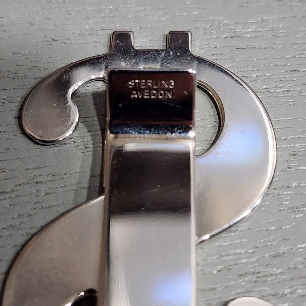 Avedon vintage Sterling silver money clip dollar sign