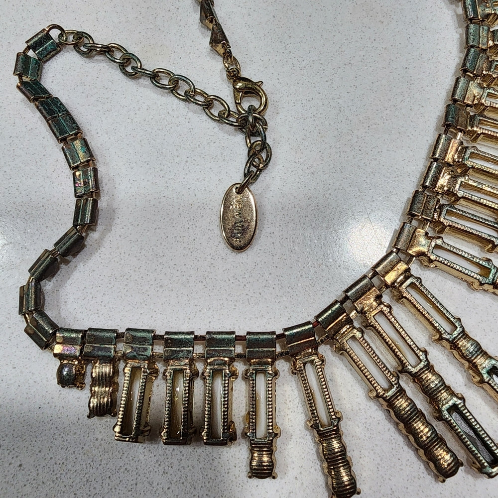 Cara New York Fashion designer costume jewelry rhinestone necklace