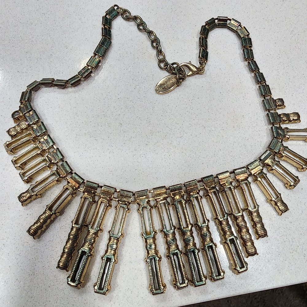 Cara New York Fashion designer costume jewelry rhinestone necklace