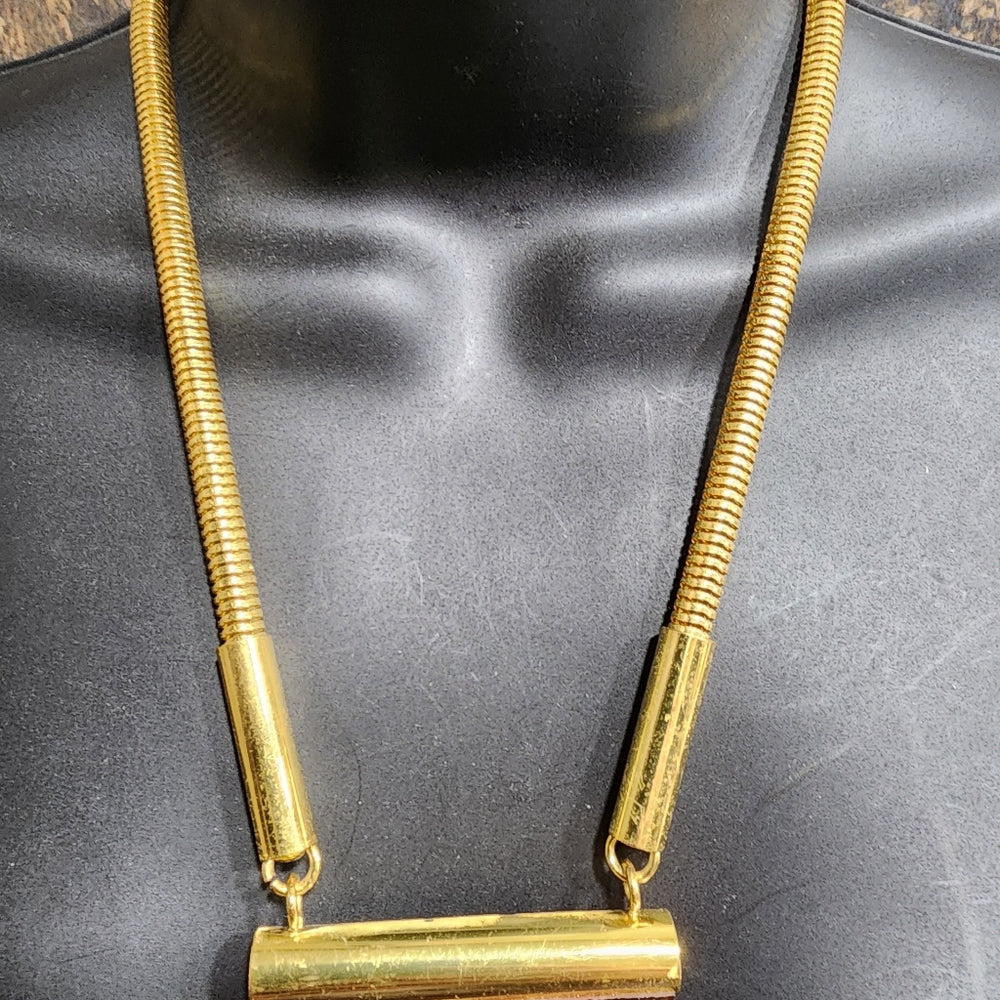 Lanvin style the Eleanor lucite orange lucite chunky runway necklace Jules Reid