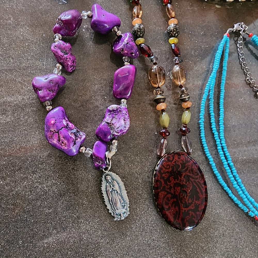 Costume Fashion jewelry bundle lot necklaces butterfly pin beaded earrings