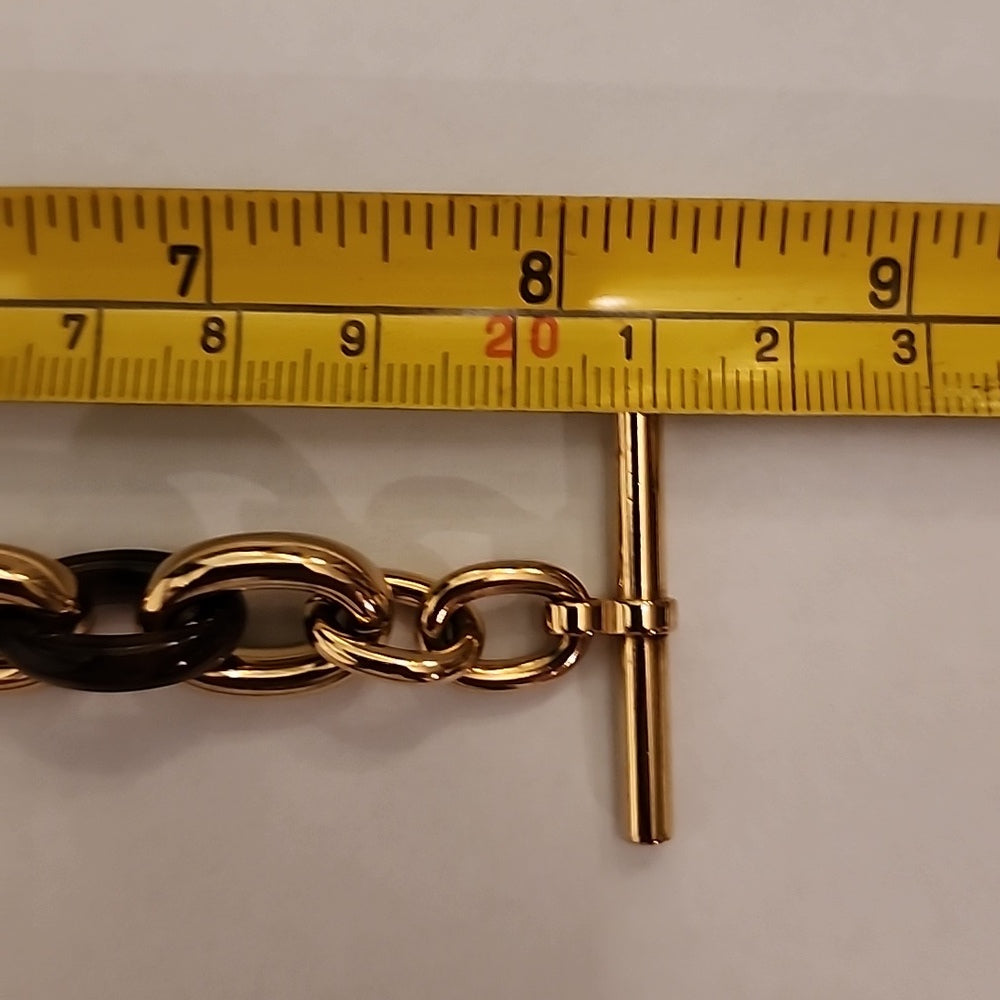 Micheal Kors MK Logo Signature  gold tone link bracelet designer jewelry