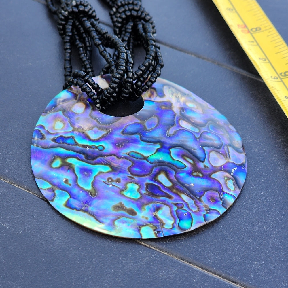 Bundle lot Abalone pendant necklaces costume fashion jewelry 1 sterling silver