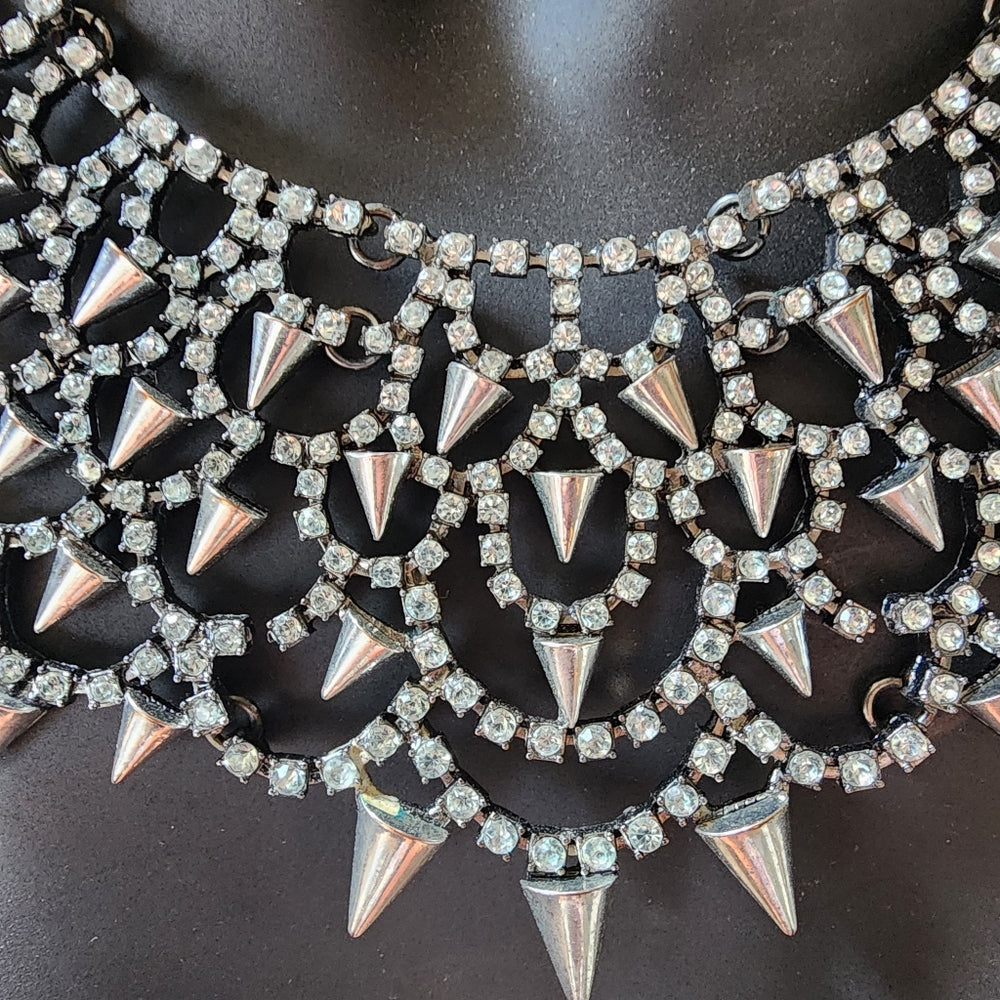 Baublebar stud rhinestone statement fashion costume jewelry necklace