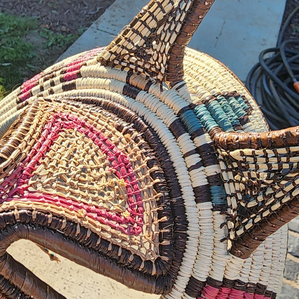 Nemboro Embera  hand woven Tribal Art Fibre Mask face wall accent