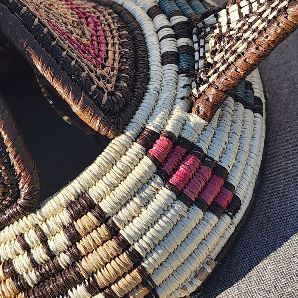 Nemboro Embera  hand woven Tribal Art Fibre Mask face wall accent