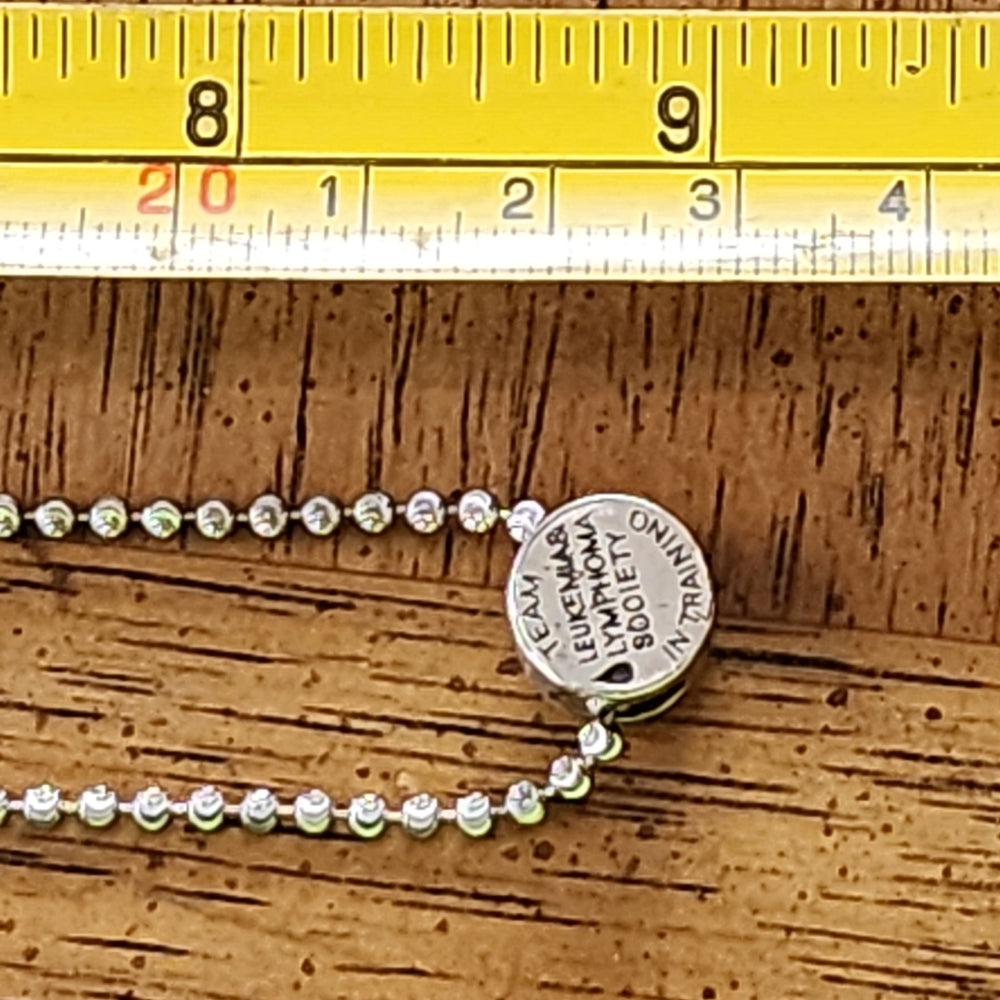 Sterling silver pendant & necklace 26.2 marathon Leukemia Lymphoma society race