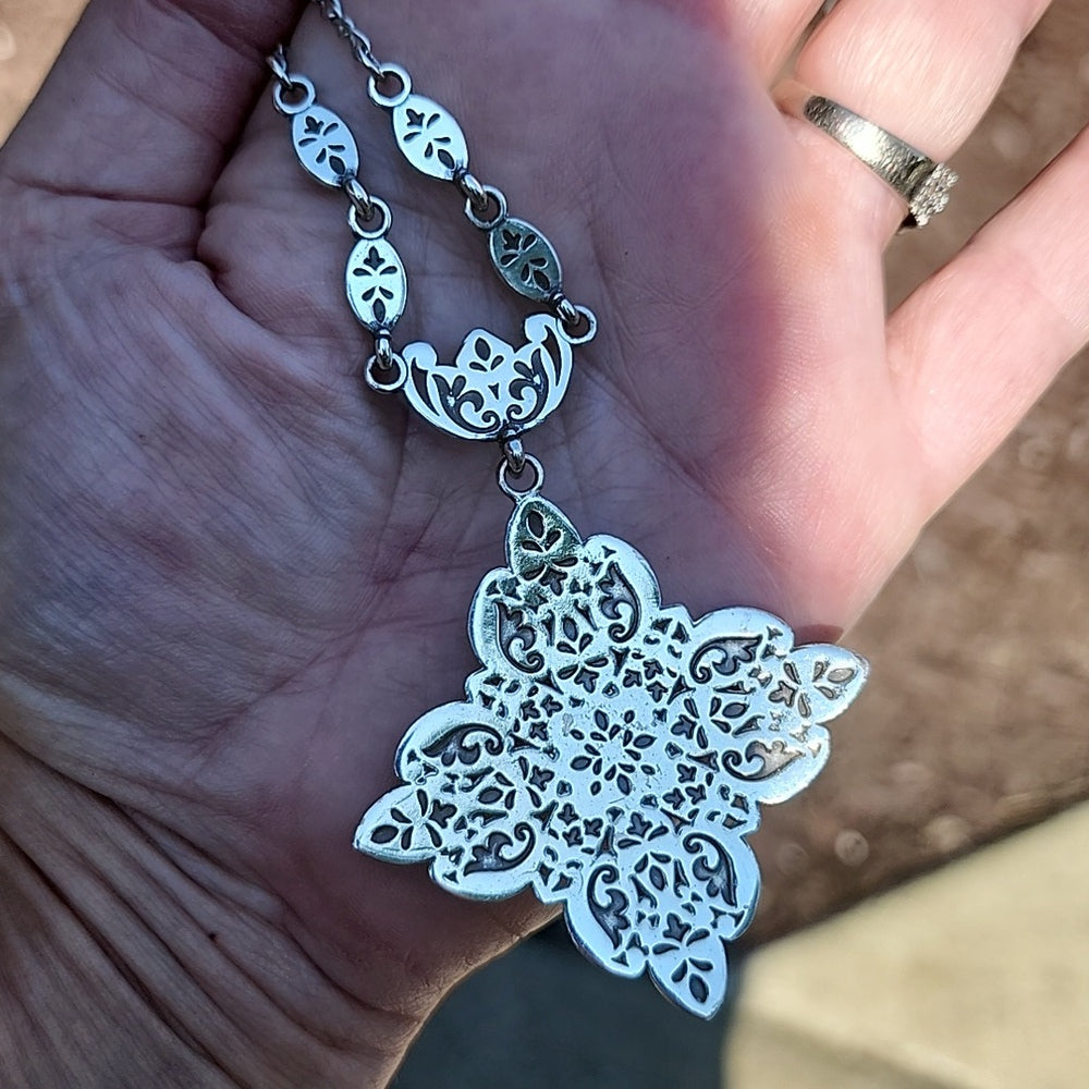 Designer Fashion jewelry Brighton Rhinestone Maharani drop pendant necklace