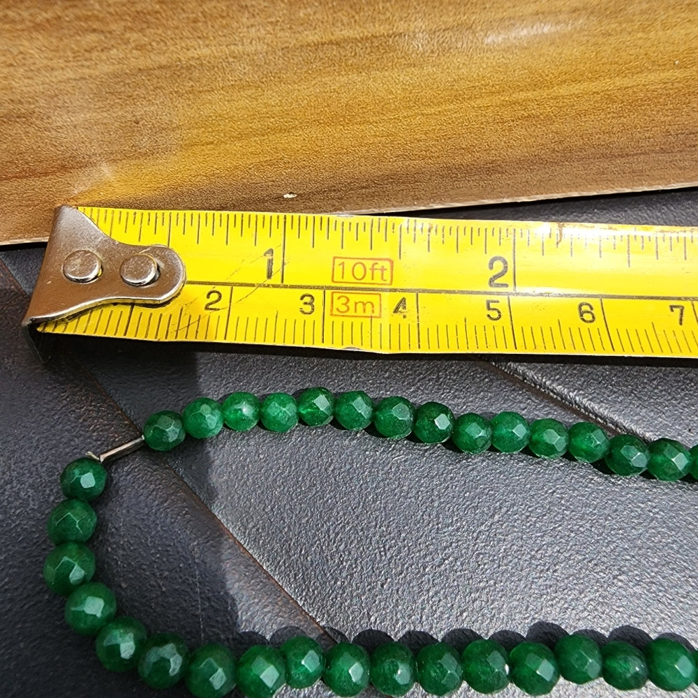 Emerald green rhinestone pendant tassel necklace jewelry
