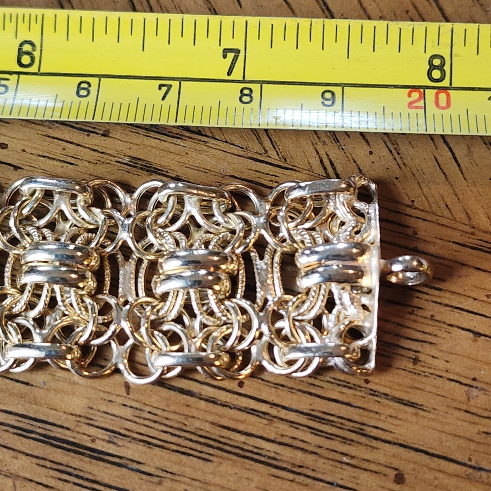 Sterling silver OT Turkey gold vermeil link bracelet fine jewelry wedding gift