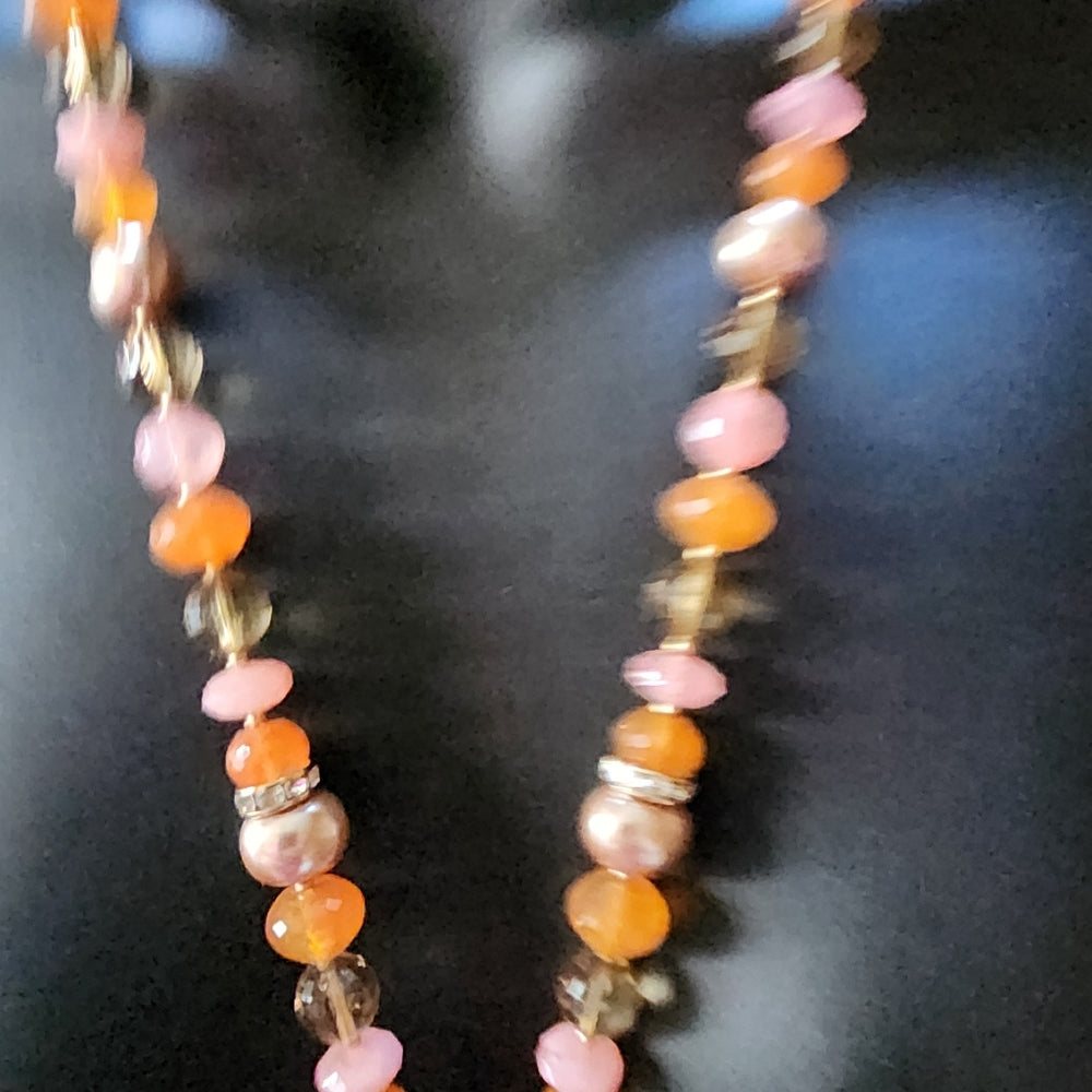 Jones New York tassel beaded necklace statement fashion designer jewelry