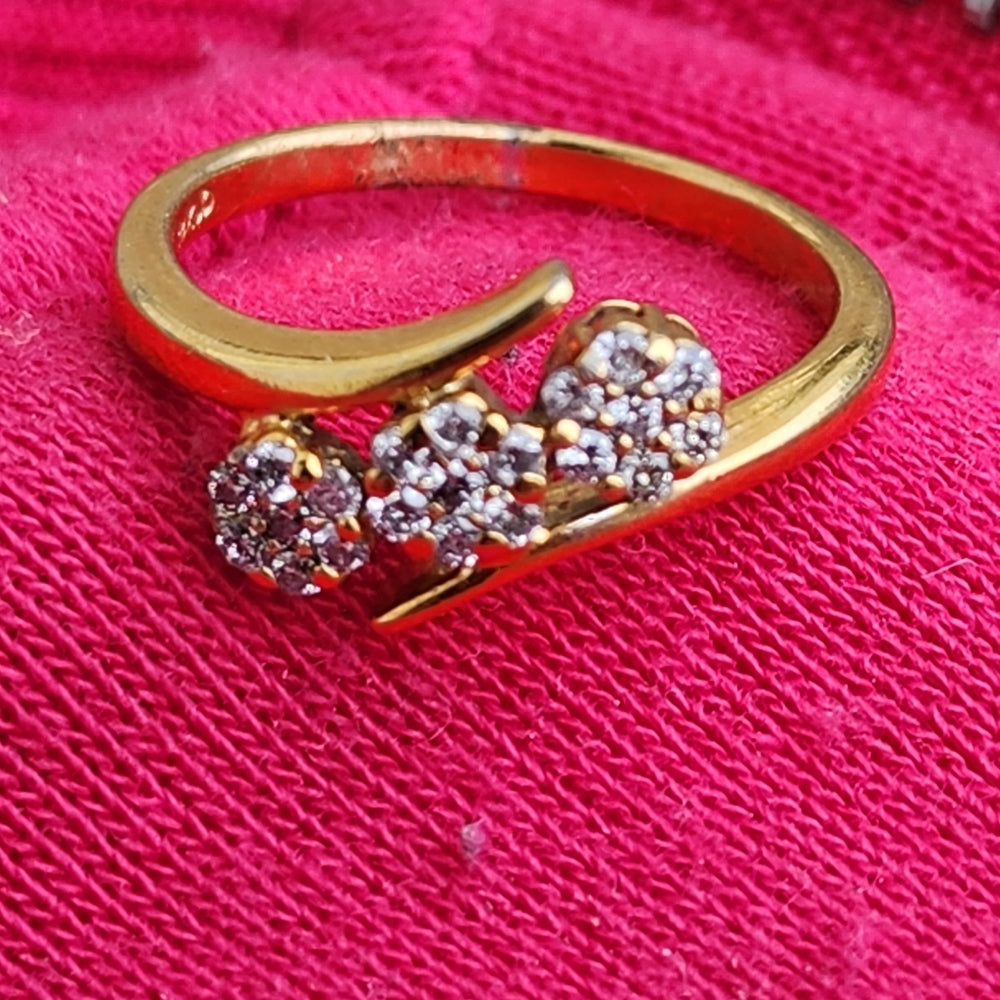 14k karat yellow gold wedding engagement promise diamond ring size 6.75