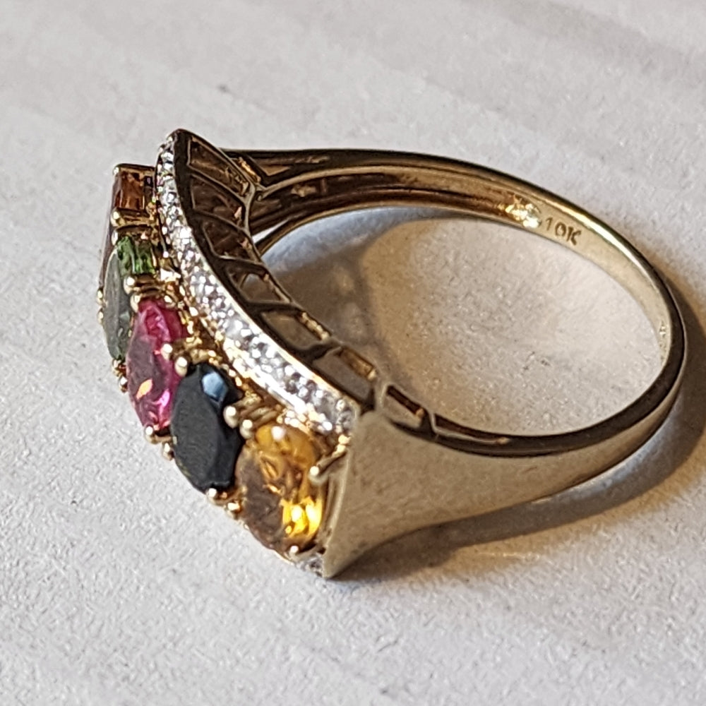 10k karat yellow gold multi gem ring size 8 also gold is a great investment