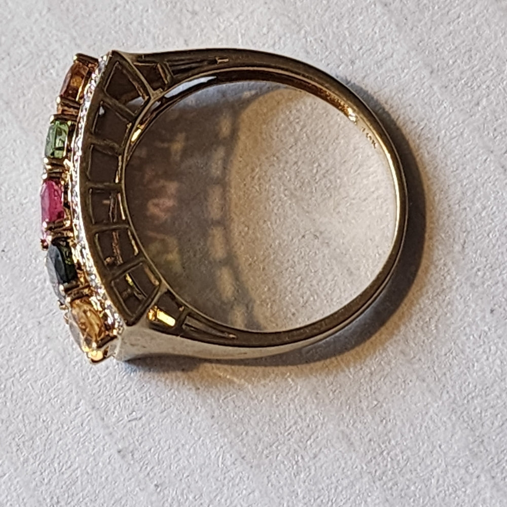 10k karat yellow gold multi gem ring size 8 also gold is a great investment
