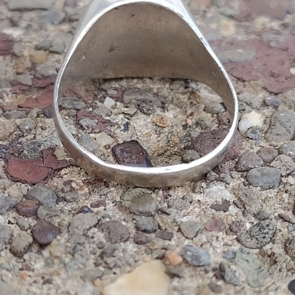925 sterling silver vintage ring with blue stone size 11 fine jewelry