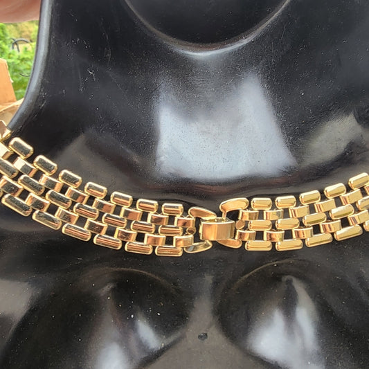 Gold link Rhinestone Cross symbol Necklace Statement fashion jewelry