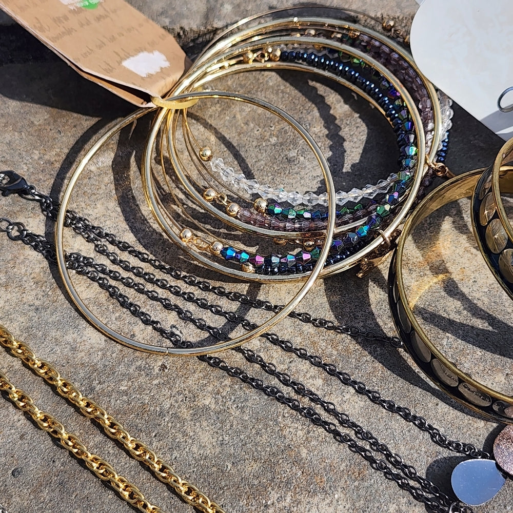 Lot of costume jewelry necklaces bracelets fashion