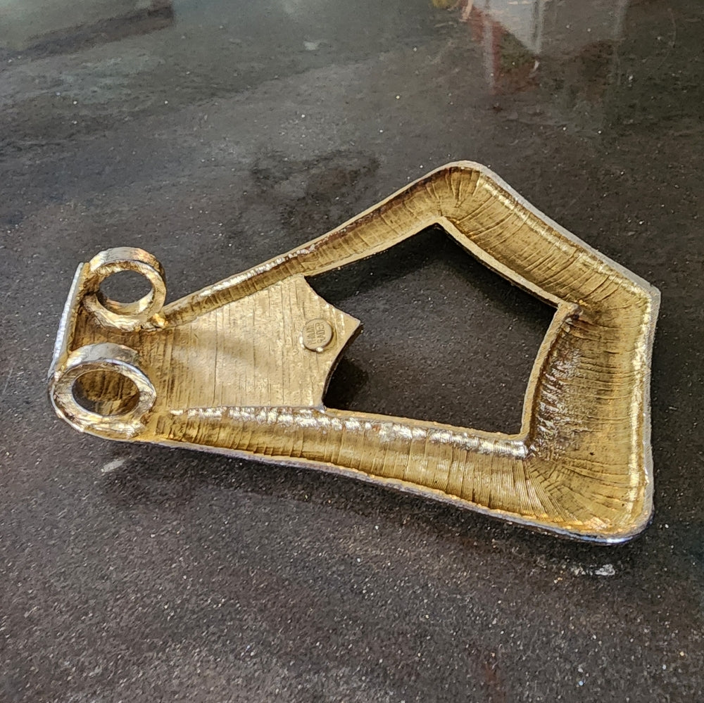 Vintage huge Statement Pendant Gold Tone by Pauline Rader Fashion jewelry