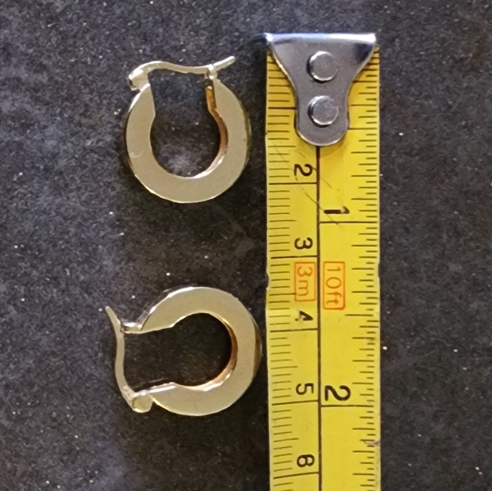 Sterling Silver Gold vermeil minimalist hoop earrings petite fine  jewelry