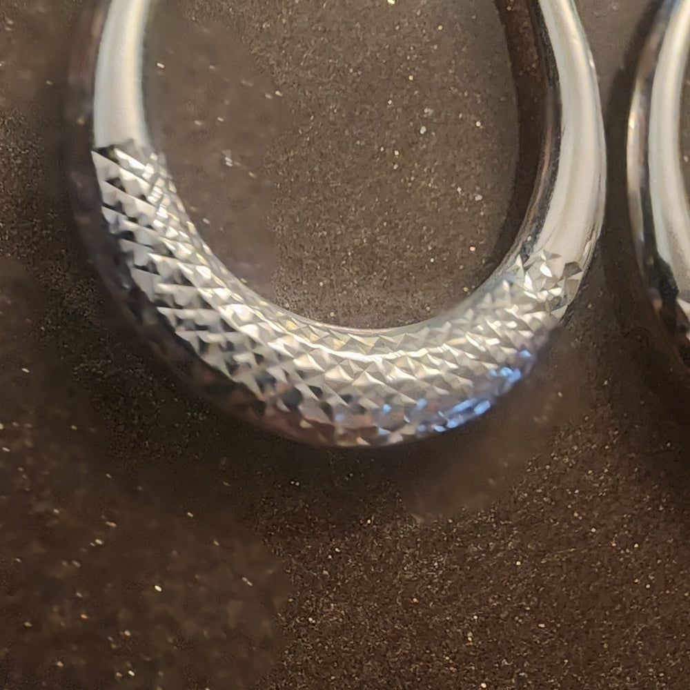 Sterling Silver Diamond Cut Bottons earrings SLC Fine Jewelry