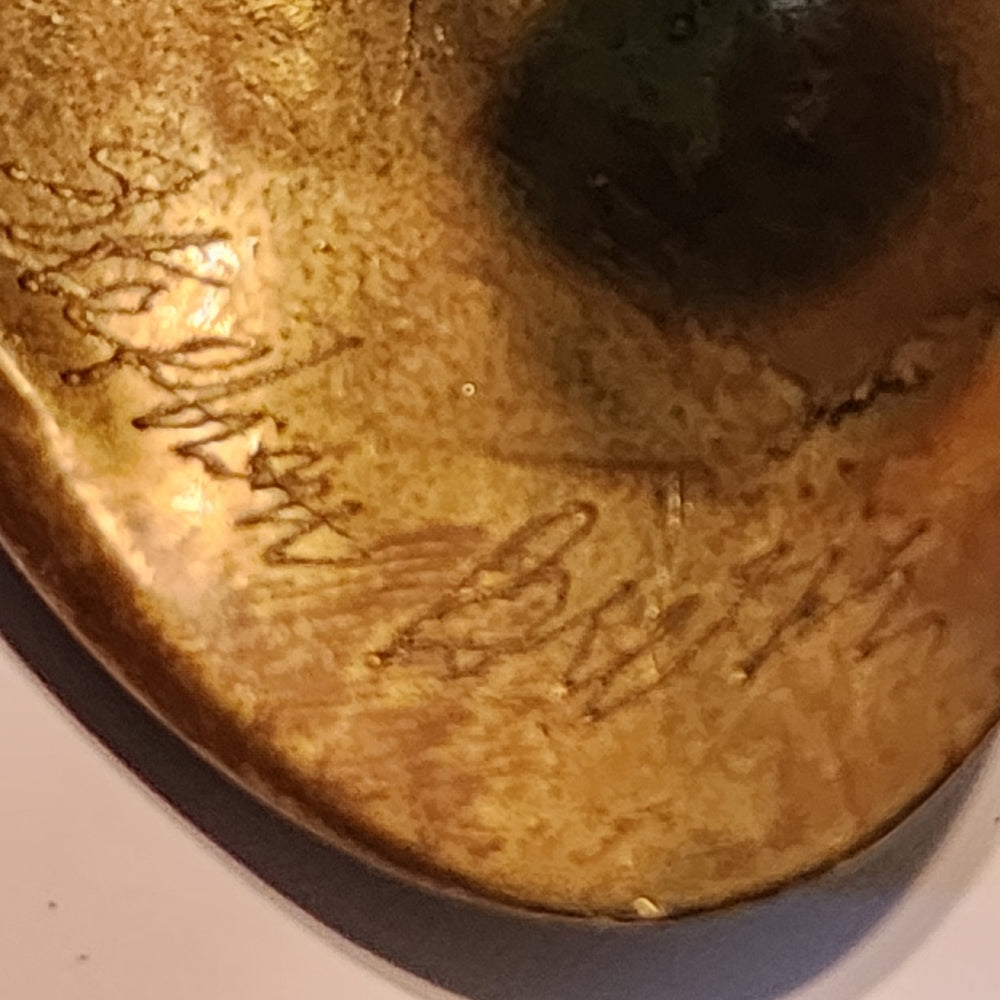 Rare Stephen Dweck modernist abstract malachite bronze cuff bracelet Designer