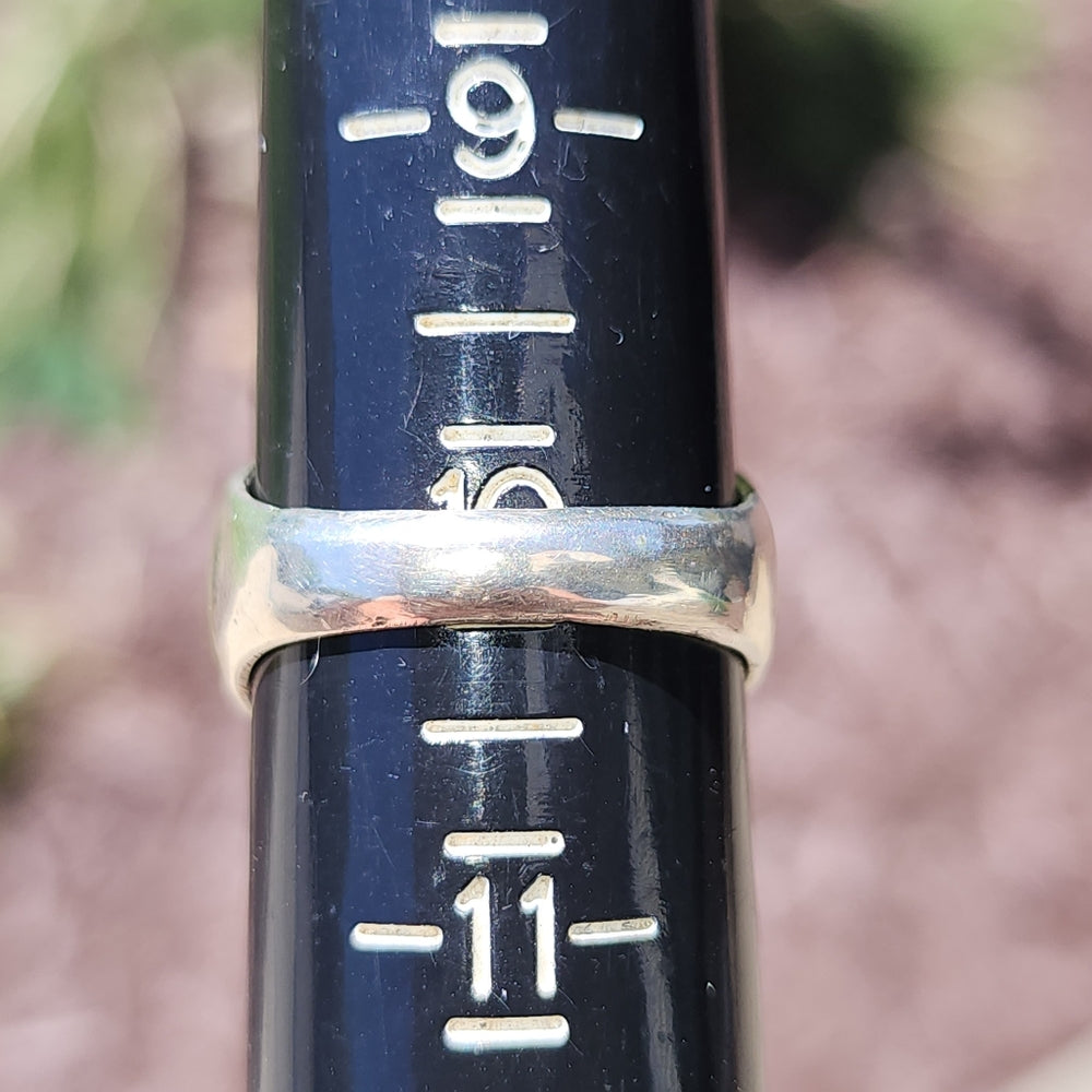 Sterling silver native americartist signed YZ Zuni chunky inlay ring siz…