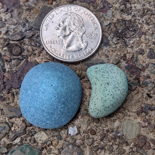 Leland blue and green stone slag rocks