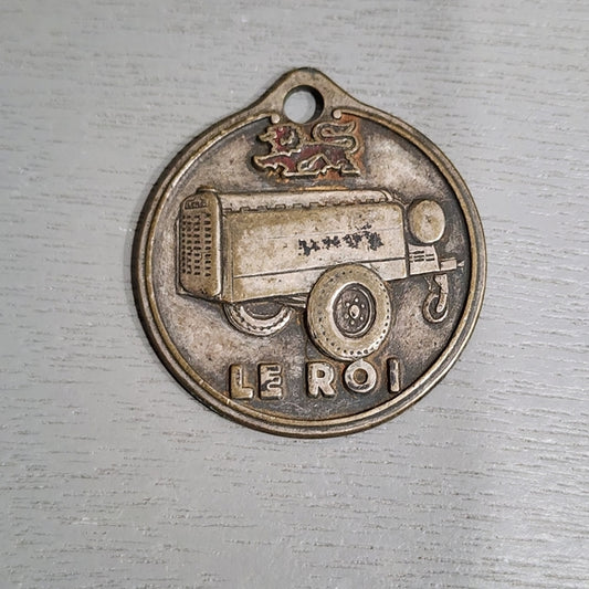 LE ROI Leroi key watch fob with lion and machine antique the king
