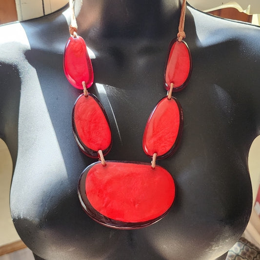Acrylic chunky retro statement fashion jewelry necklace