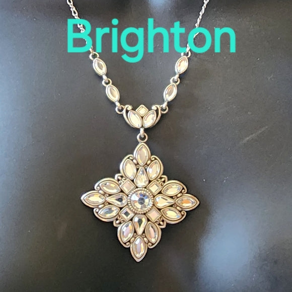 Designer Fashion jewelry Brighton Rhinestone Maharani drop pendant necklace