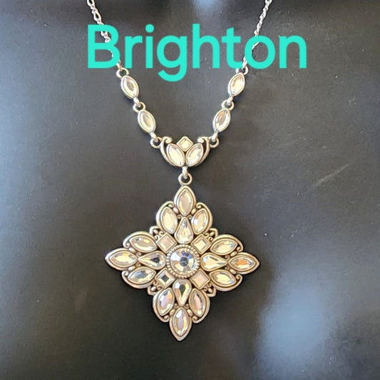 Designer Fashion jewelry Brighton Rhinestone Maharani drop pendant necklace