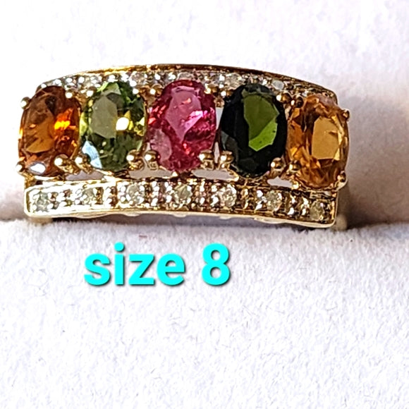 10k karat yellow gold multi gem ring size 8 also gold is a great investment