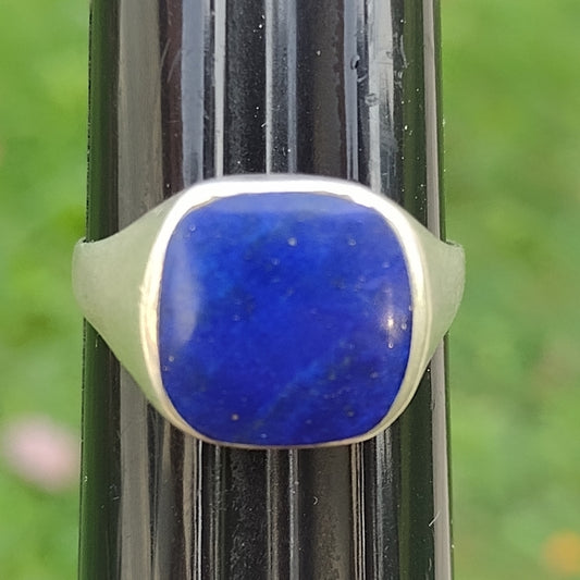 925 sterling silver vintage ring with blue stone size 11 fine jewelry