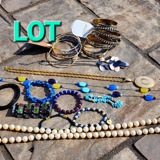 Lot of costume jewelry necklaces bracelets fashion