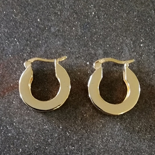 Sterling Silver Gold vermeil minimalist hoop earrings petite fine  jewelry