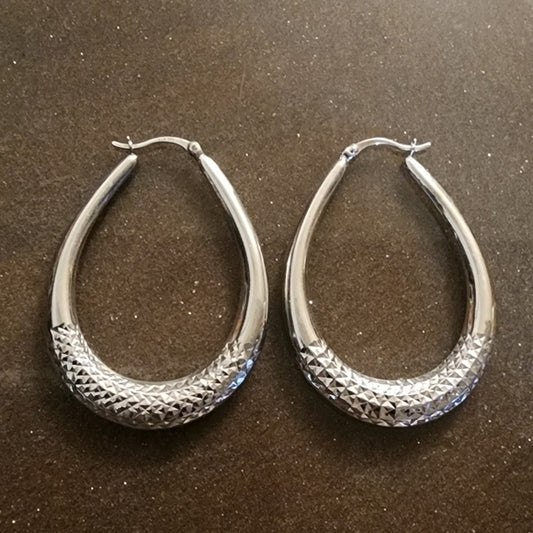 Sterling Silver Diamond Cut Bottons earrings SLC Fine Jewelry