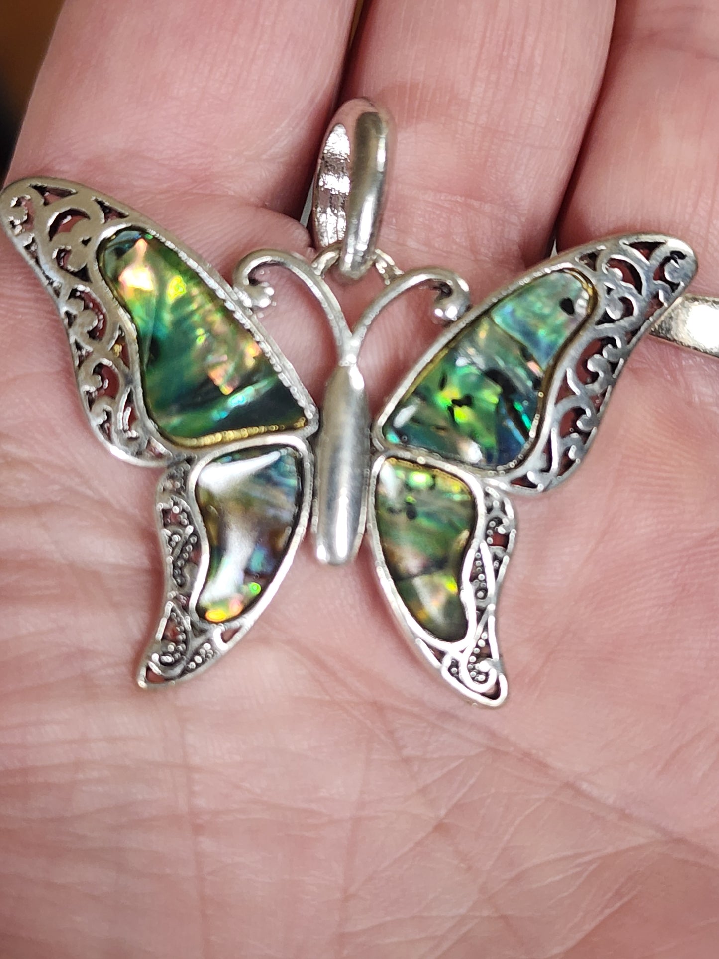 Butterfly abalone wings pendant