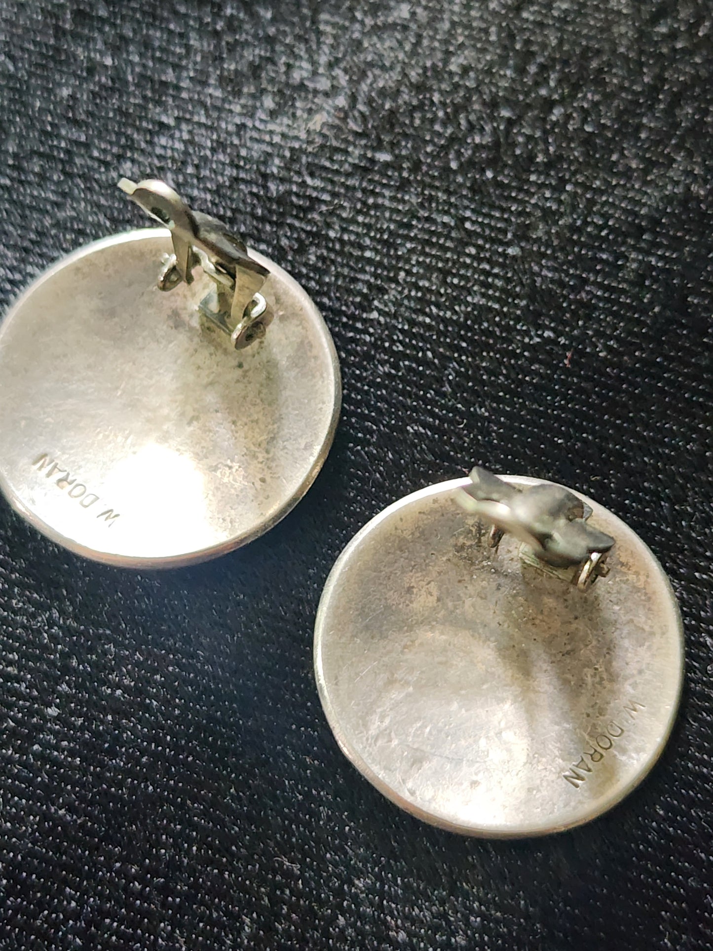 Sterling silver native american motif mix match clip on earrings by Walt Doran